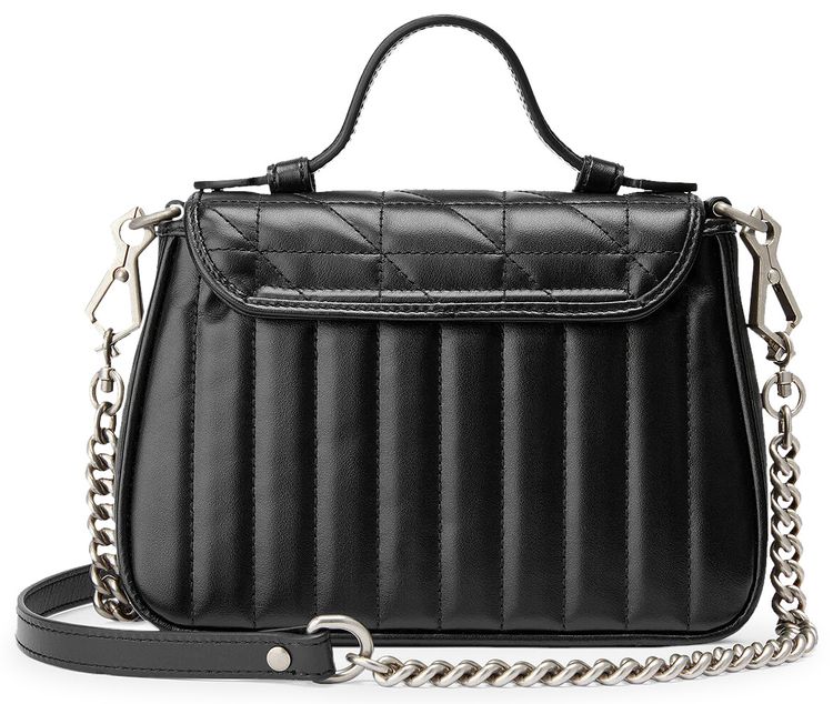 Gucci GG Marmont Mini Top Handle Bag Black