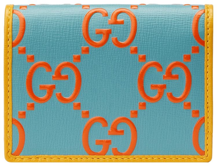 Gucci Horsebit 1955 Card Case Wallet OrangeBlue