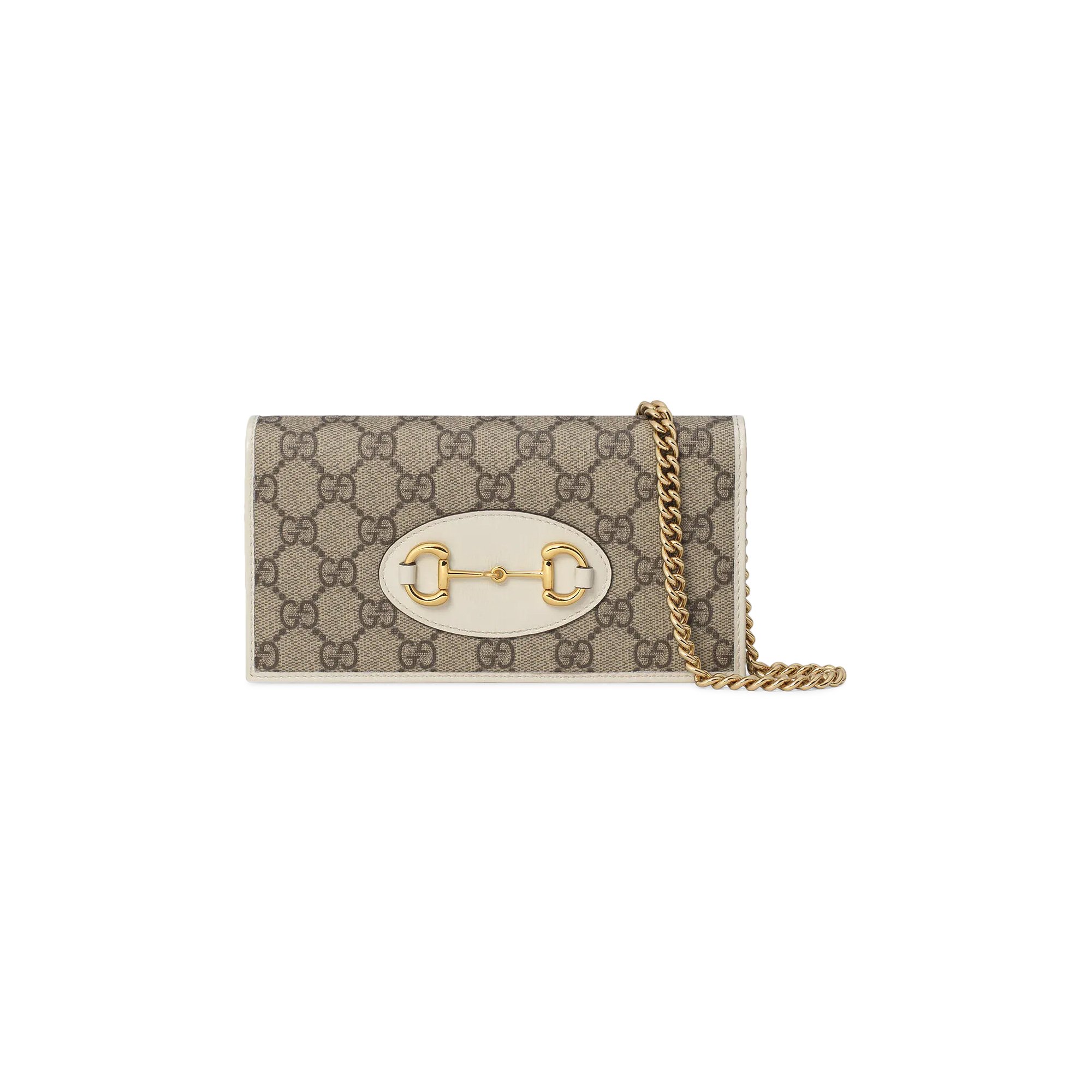 Gucci Horsebit 1955 Wallet With Chain 'Beige/Ebony/White' | GOAT