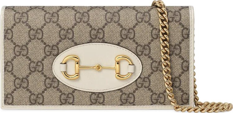 Gucci Horsebit 1955 Wallet With Chain 'Beige/Ebony/White'
