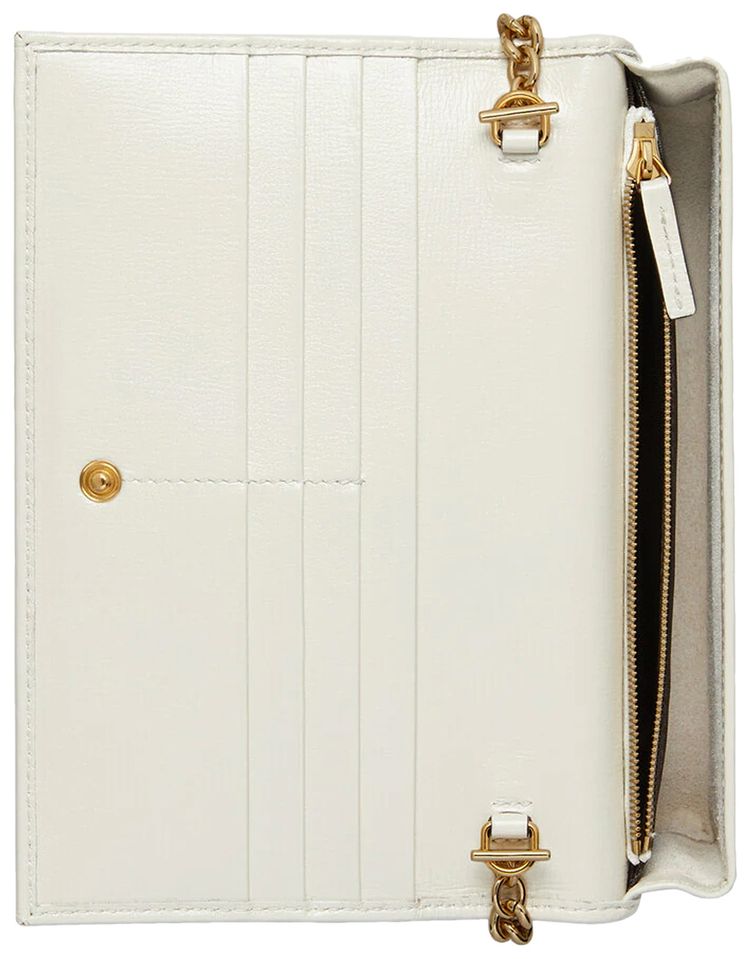 Gucci Horsebit 1955 Wallet With Chain BeigeEbonyWhite