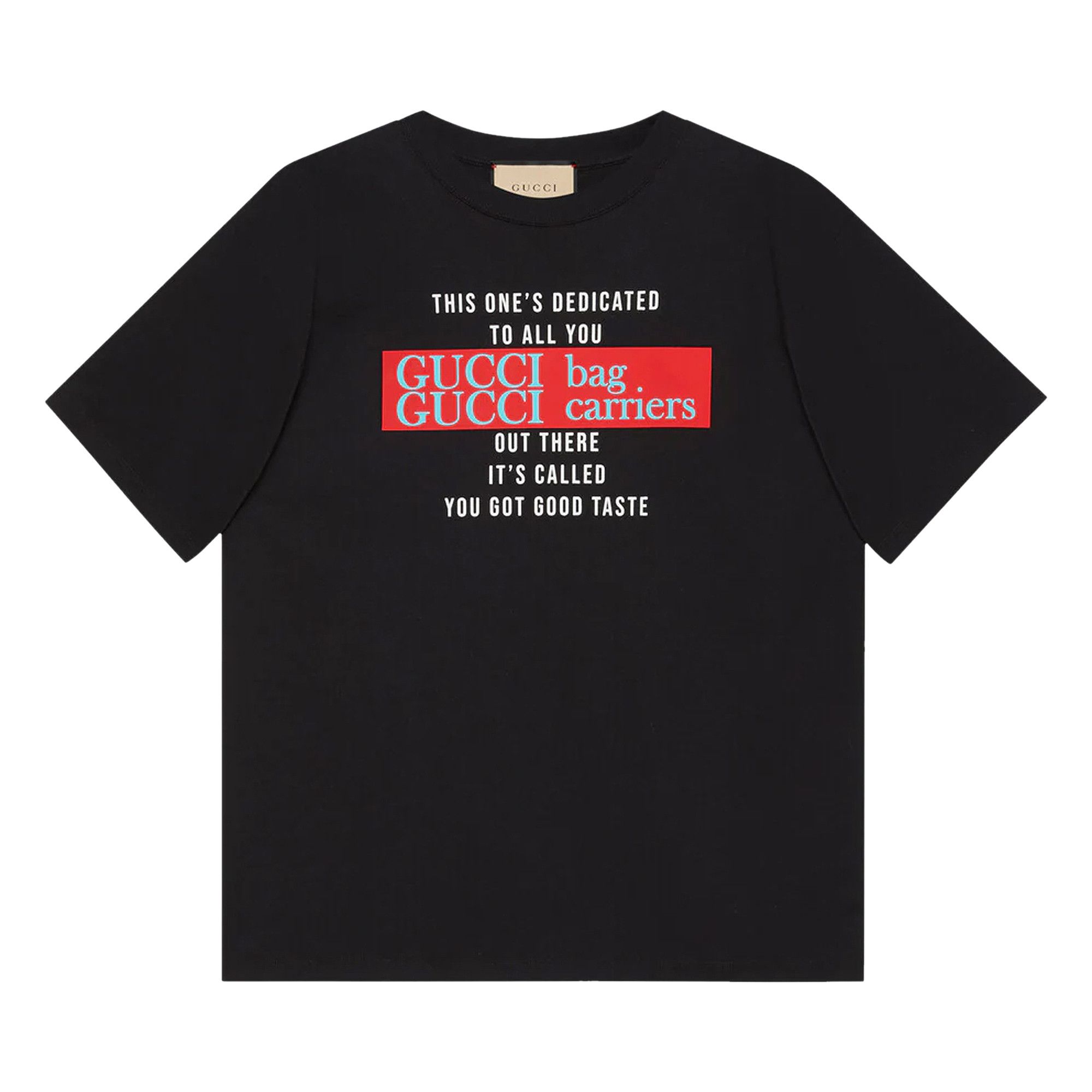 GUCCI ブラック Tシャツ グラフィック Gucci - Printed cotton T-shirt Gucci