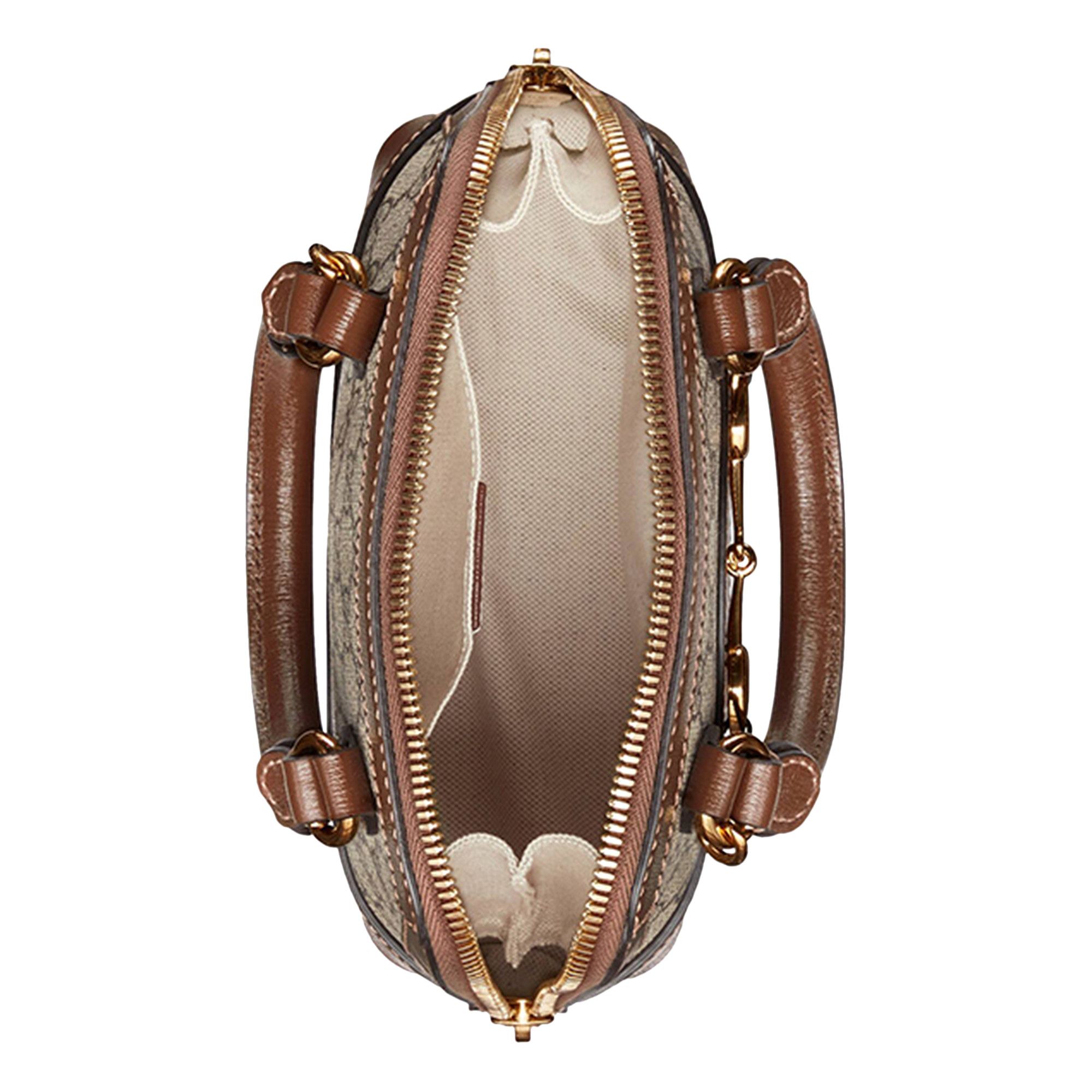 Buy Gucci Horsebit 1955 Mini Top Handle Bag 'Beige/Ebony' - 640716