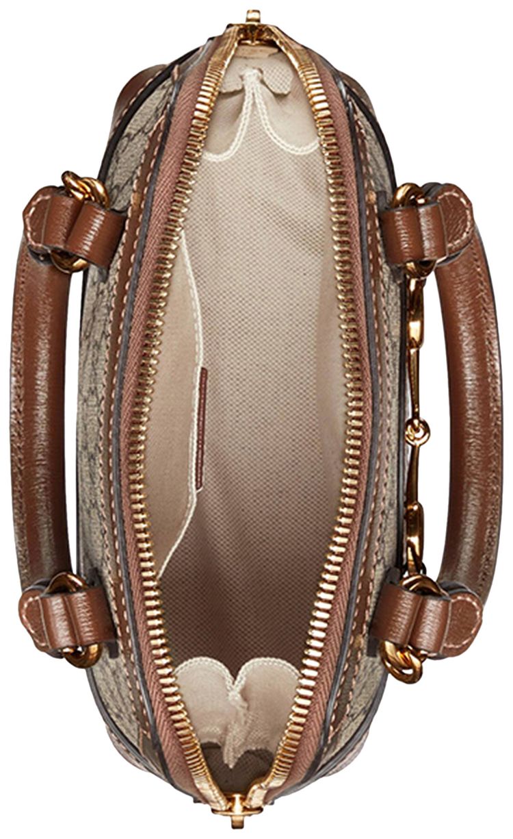 Gucci Horsebit 1955 Mini Top Handle Bag BeigeEbony