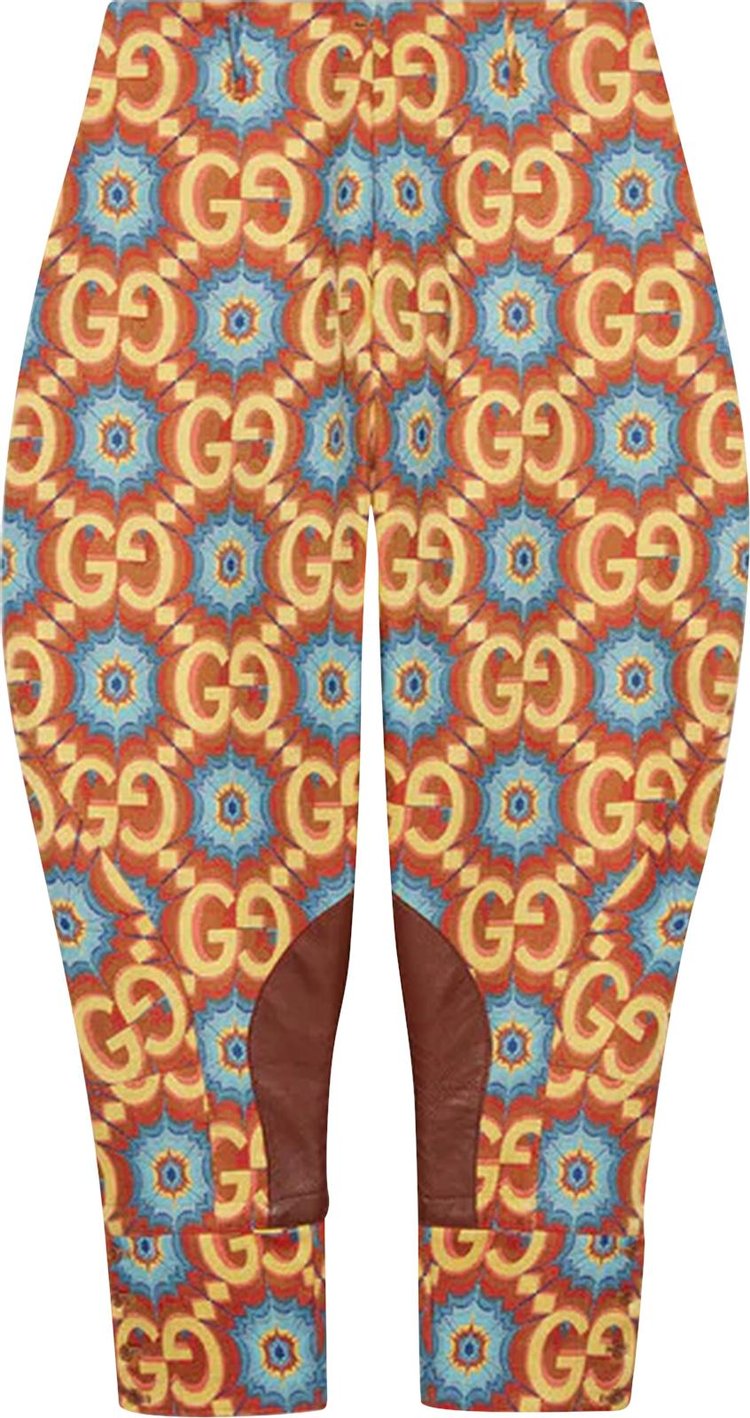 Gucci GG Kaleidoscope Equestrian Inspired Pant OrangeYellow