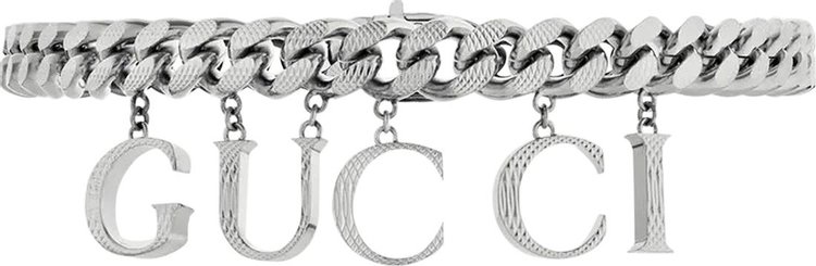 Gucci Choker With Gucci Script Palladium Metal