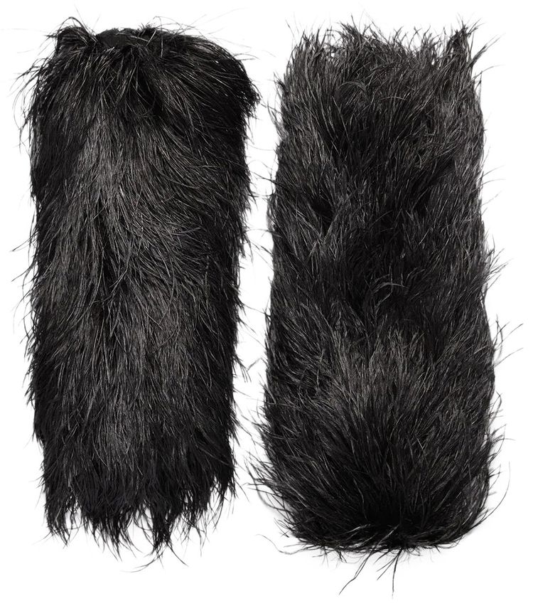 Gucci Slip On Feather Arm Warmers Black