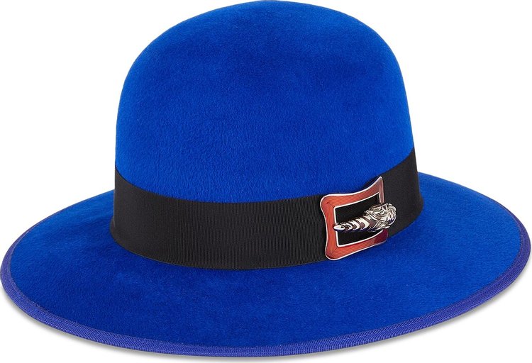 Gucci Wide Brim Felt Hat 'Blue/Black'