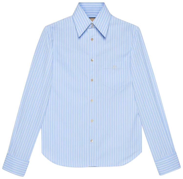 Gucci Striped Shirt Light BlueWhite