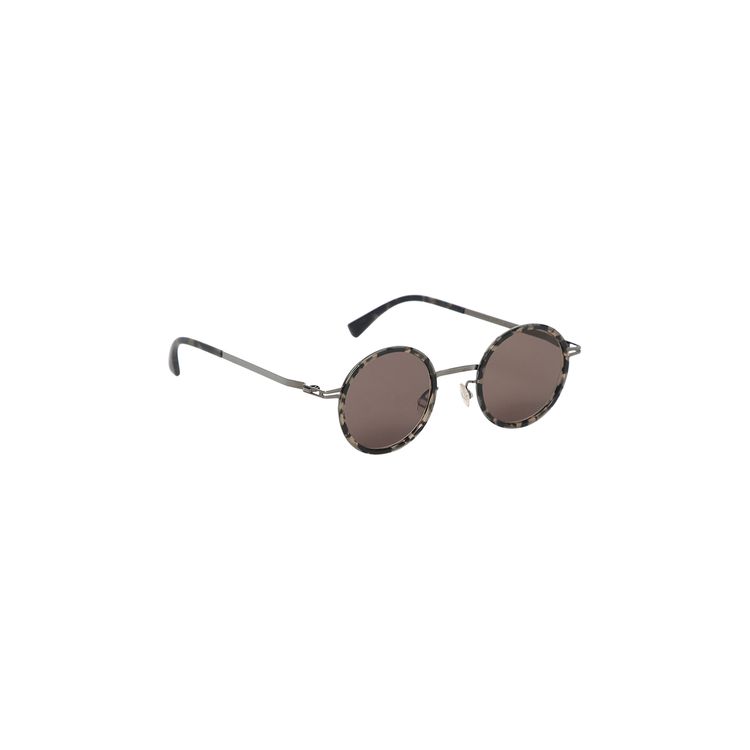 Mykita Eetu Round Sunglasses Shiny GraphiteSolid Brown