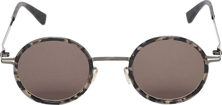 Mykita Eetu Round Sunglasses 'Shiny Graphite/Solid Brown'