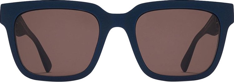 Mykita Dusk Square Sunglasses 'Indigo/Solid Brown'
