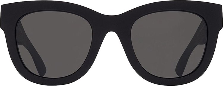 Mykita Dew Round Sunglasses 'Pitch Black/Solid Dark Grey'