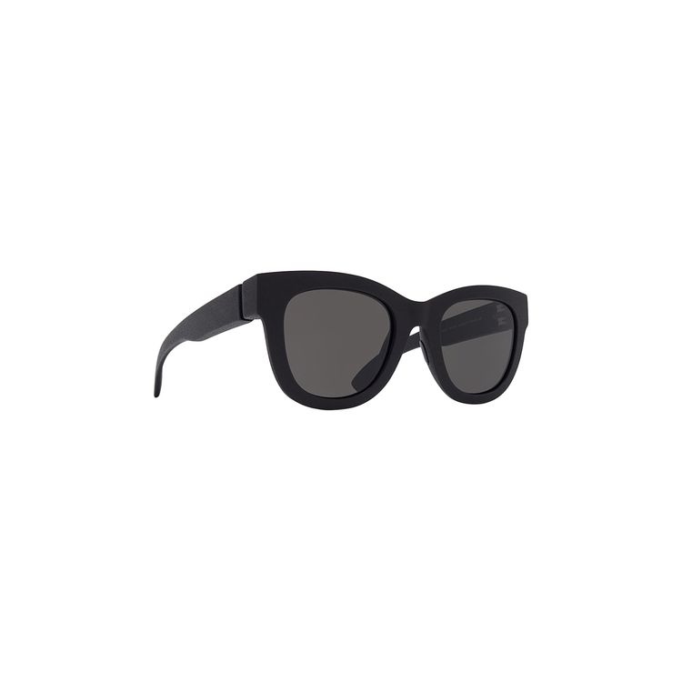 Mykita Dew Round Sunglasses Pitch BlackSolid Dark Grey