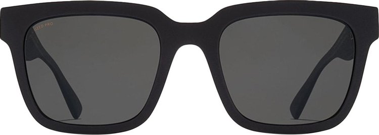 Mykita Dusk Polarized Pro Hi-Con Square Sunglasses 'Pitch Black'