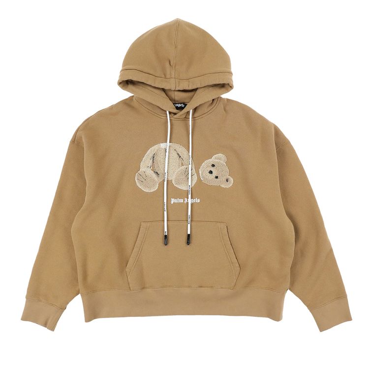 Palm Angels Pa Bear Hoody BeigeWhite