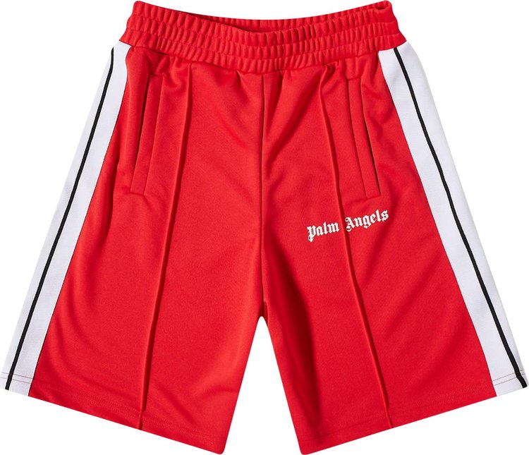 Palm Angels Classic Track Shorts 'Red/White'