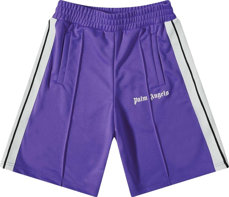 Palm Angels Classic Track Shorts 'Purple/White'