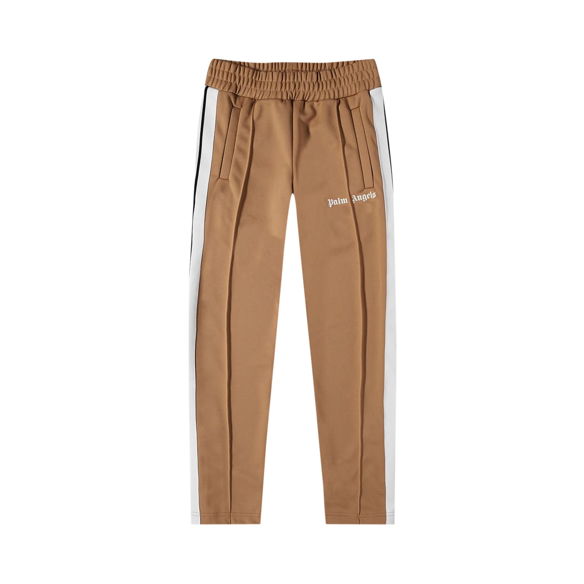 Buy Palm Angels Slim Track Pants Beige White PMCJ005C99FAB0016101 GOAT