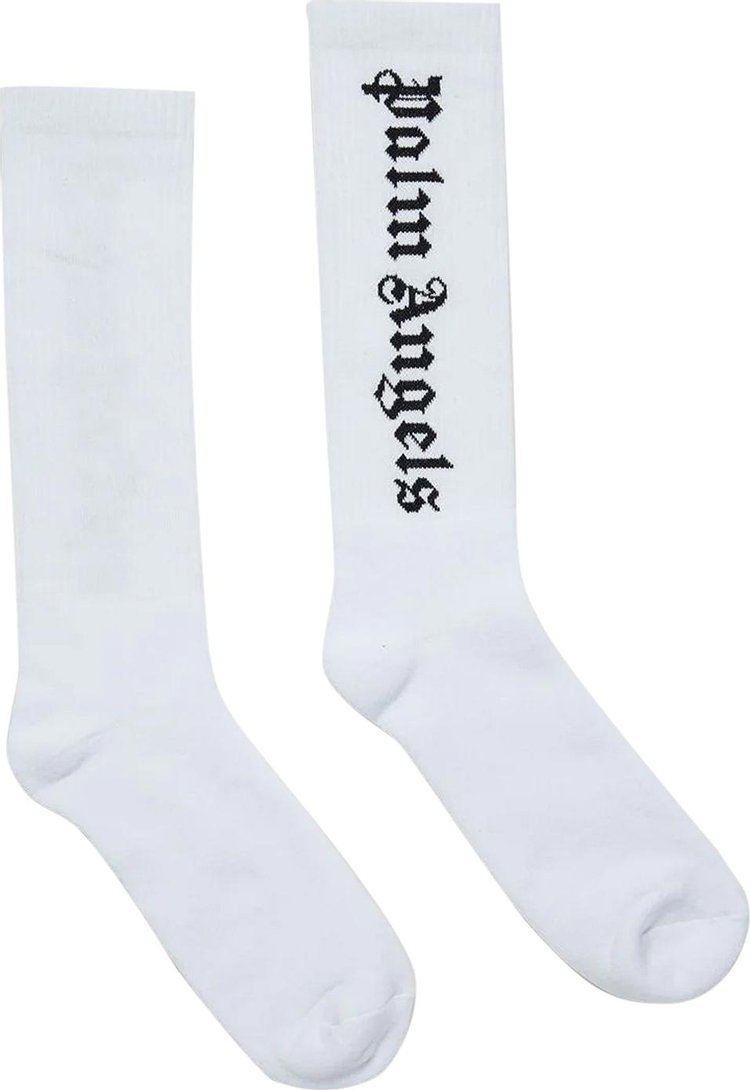 Palm Angels Classic Logo Socks 'White/Black'