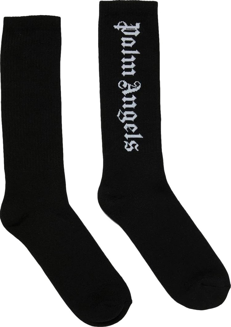Palm Angels Classic Logo Socks 'Black/White'