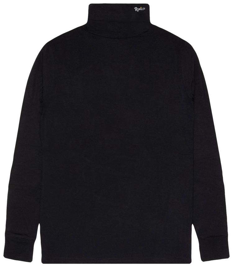 Raf Simons Turtleneck With Rsmiley Embroidery Black