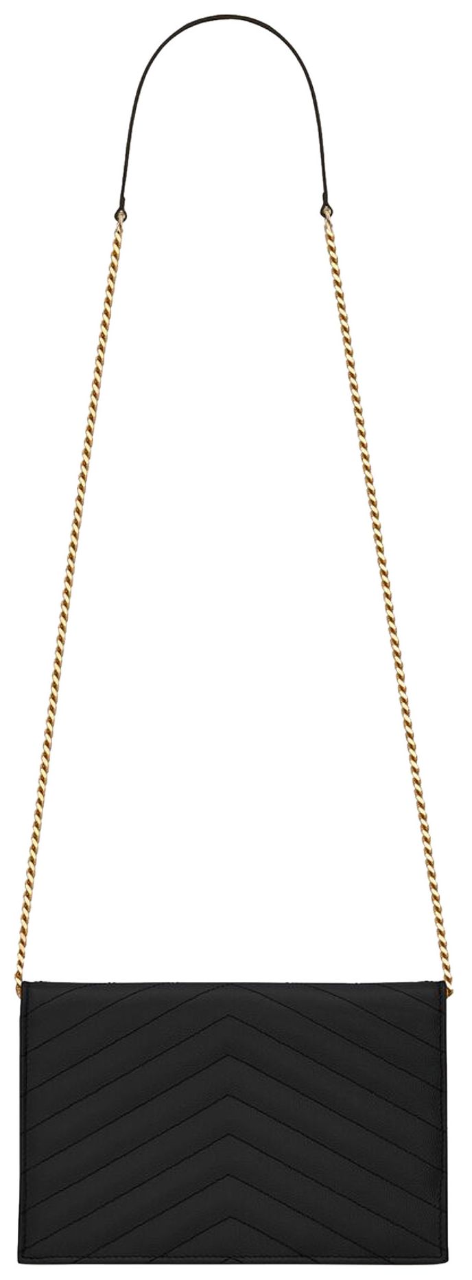 Saint Laurent Envelope Chain Wallet Noir