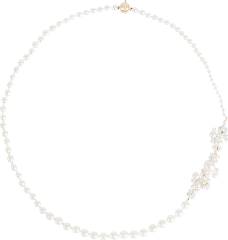Sophie Bille Brahe Peggy Fontaine Pearl Cluster Necklace '14K Yellow'