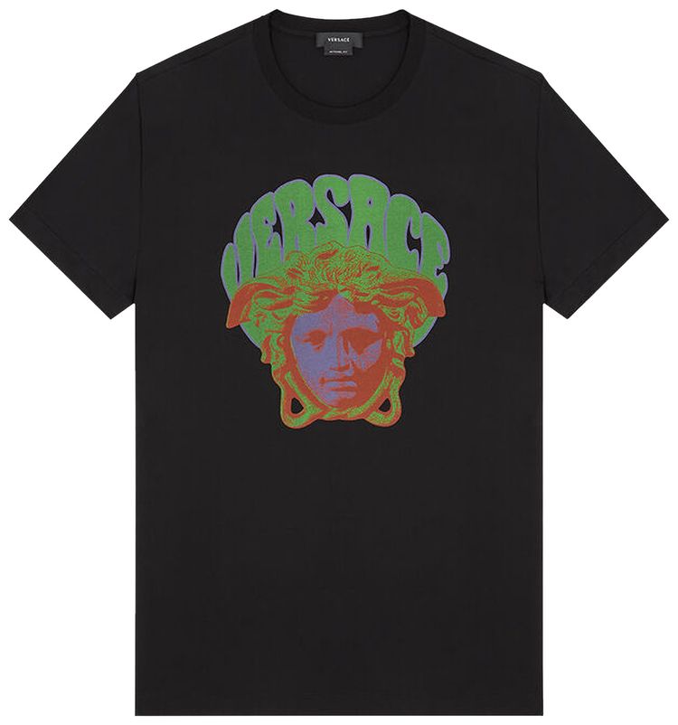 Buy Versace Medusa Front Print TShirt 'Black' 1003916 1A02788 1B000