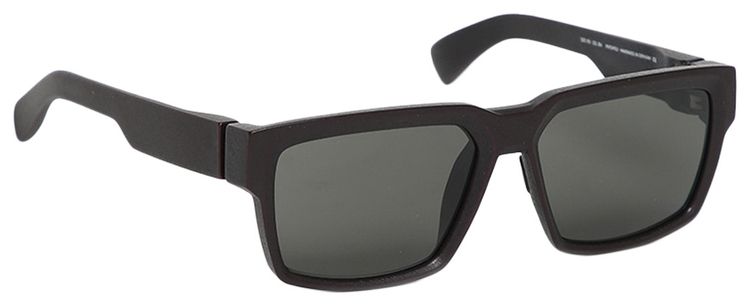 Mykita Musk Square Sunglasses Pitch BlackSolid Dark Grey