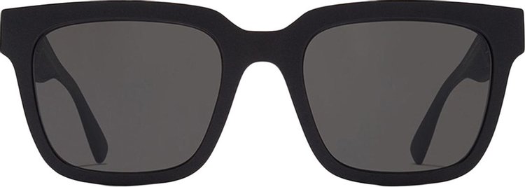 Mykita Dusk Square Sunglasses 'Black/Solid Dark Grey'