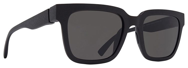 Mykita Dusk Square Sunglasses BlackSolid Dark Grey