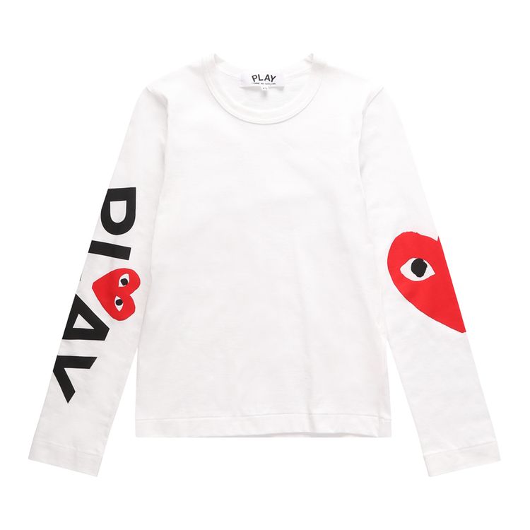Comme des Garcons PLAY Logo Print Tee White