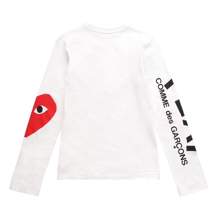 Comme des Garcons PLAY Logo Print Tee White