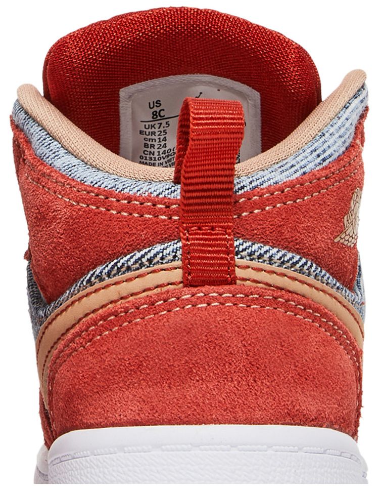 Air Jordan 1 Mid SE TD Denim Red