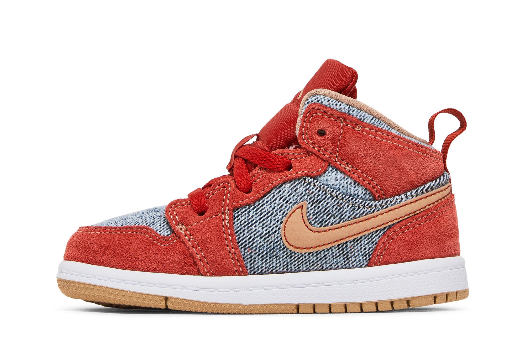 Jordan 1 Mid “SE” Denim “Red” - Review and On Feet 👣 - YouTube