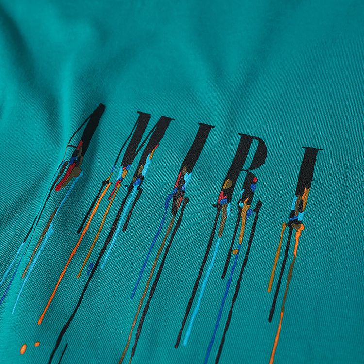 Amiri Paint Drip Core Logo Tee Columbia