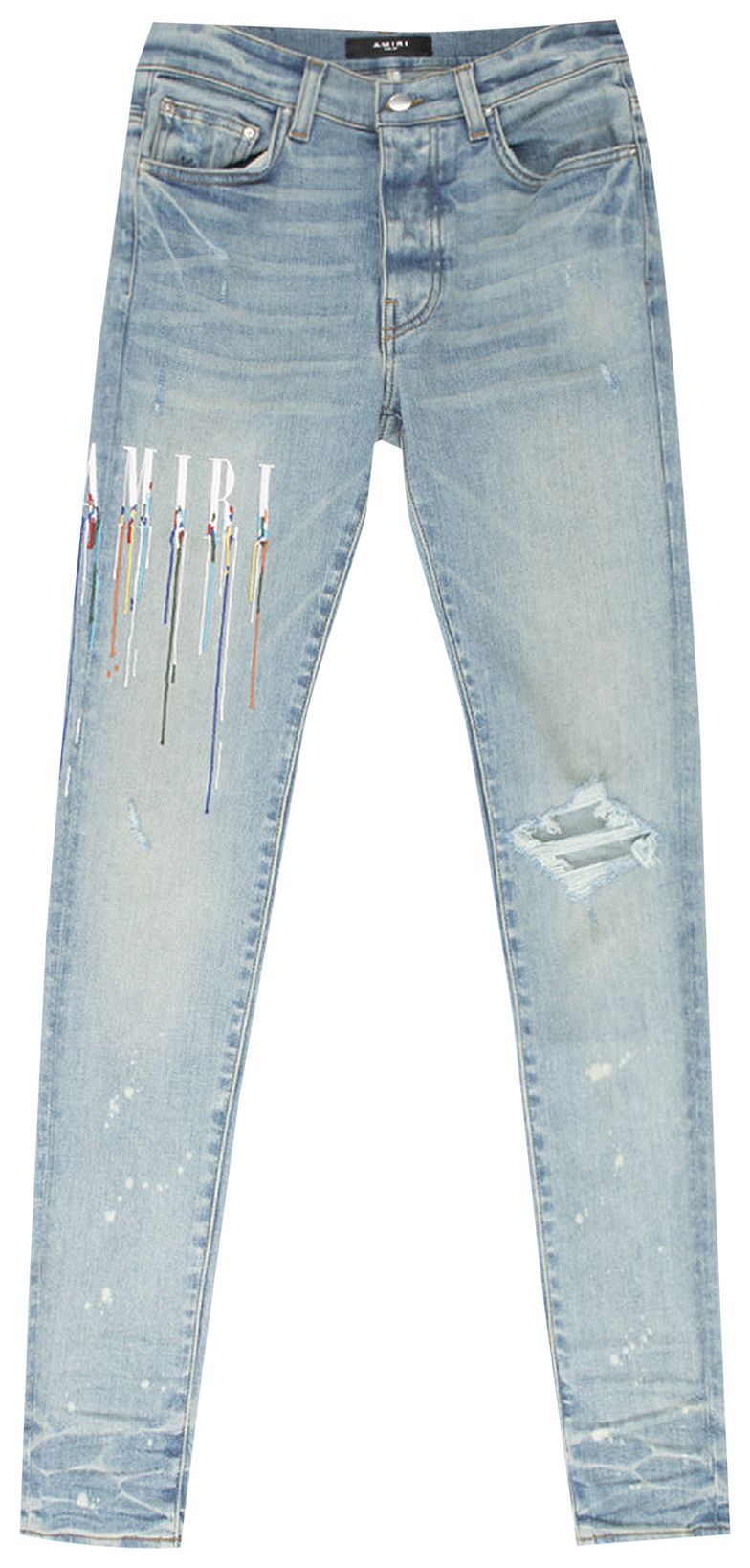 Buy Amiri Paint Drip Logo Jean 'Clay Indigo' PS22MDS142 408 CLAY GOAT