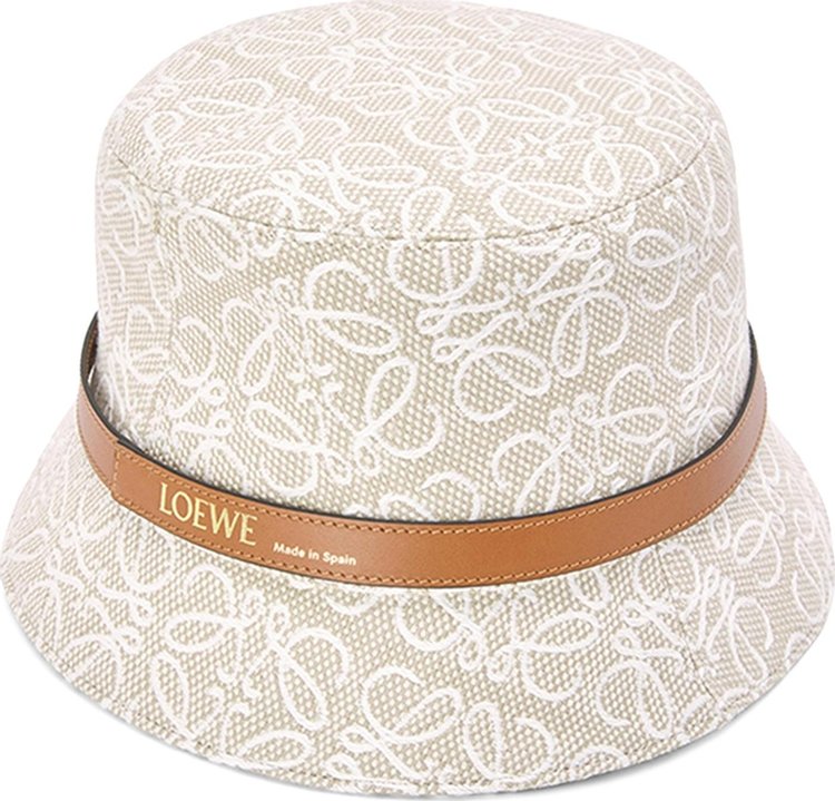 Loewe Anagram Jacquard Bucket Hat 'Ecru/Soft White'