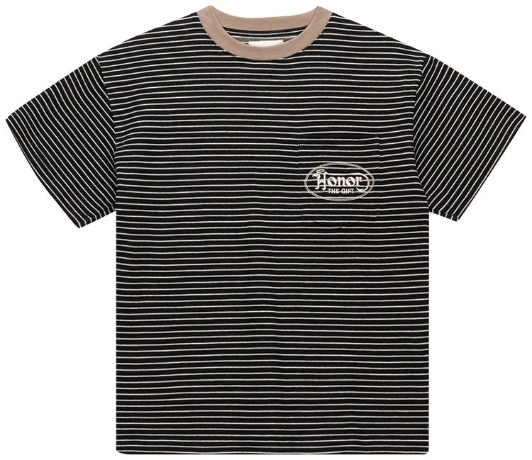 Honor The Gift D Holiday Striped Short Sleeve Tee Black