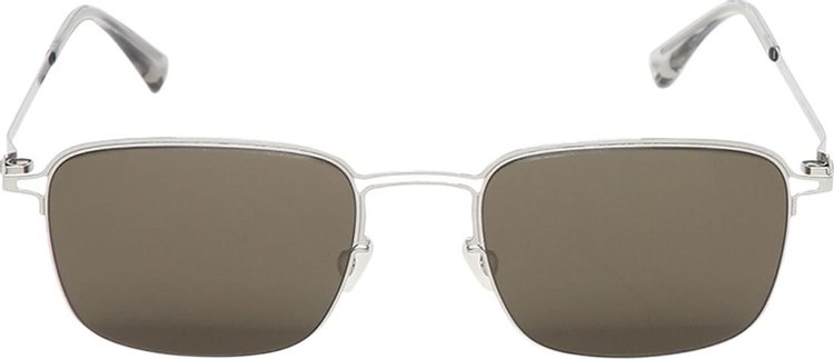 Mykita Square Craft Sunglasses 'Silver/Raw Green'