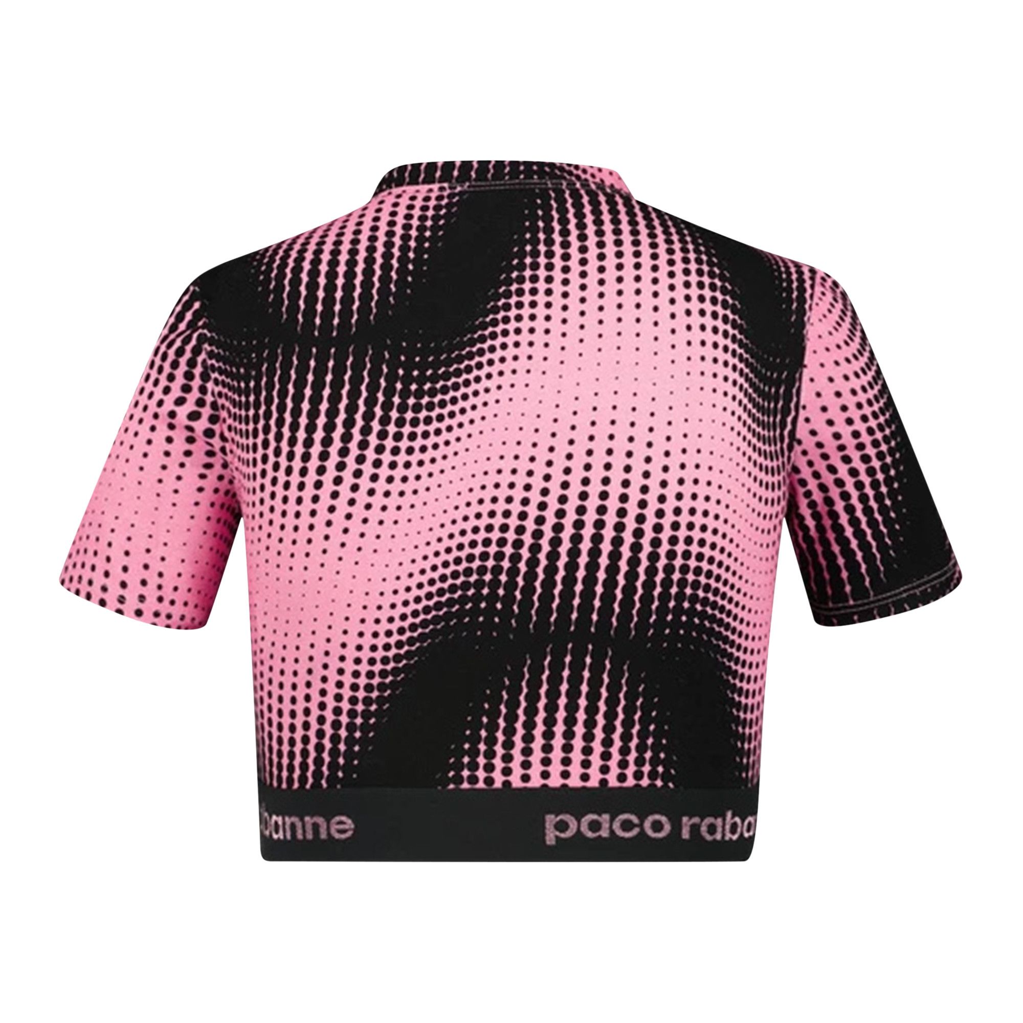 Buy Paco Rabanne Two-Tone Jersey Bodyline Crop Top 'Pink