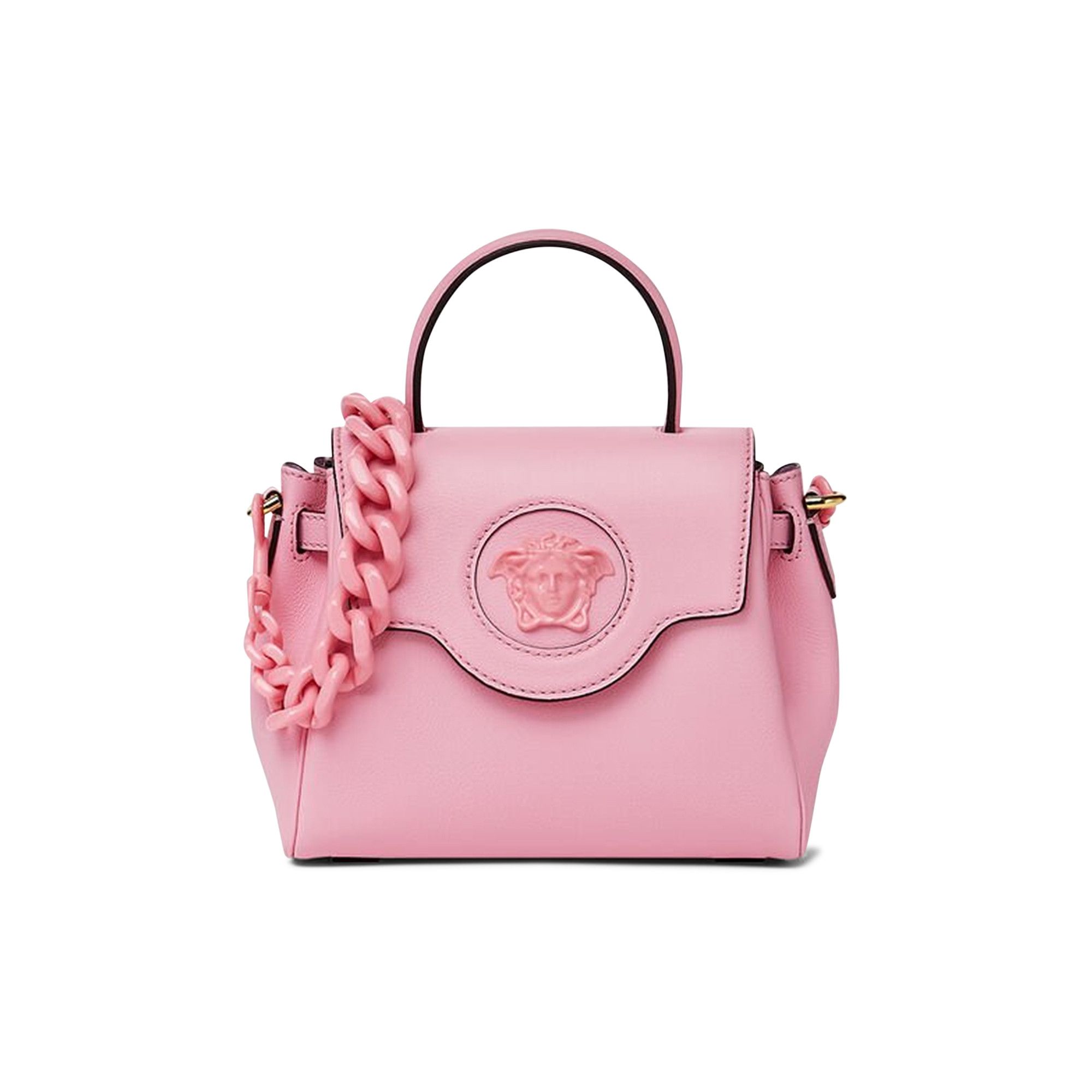 Buy Versace La Medusa Small Handbag Baby Pink Versace Gold