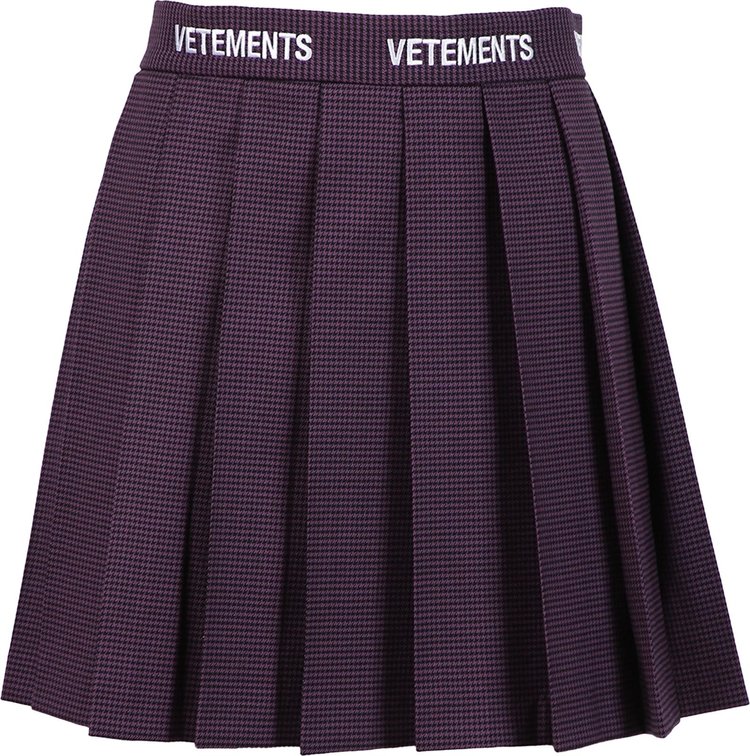 Buy Vetements Logo School Girl Skirt 'Purple Pepita' - WE52SK240P PURP ...