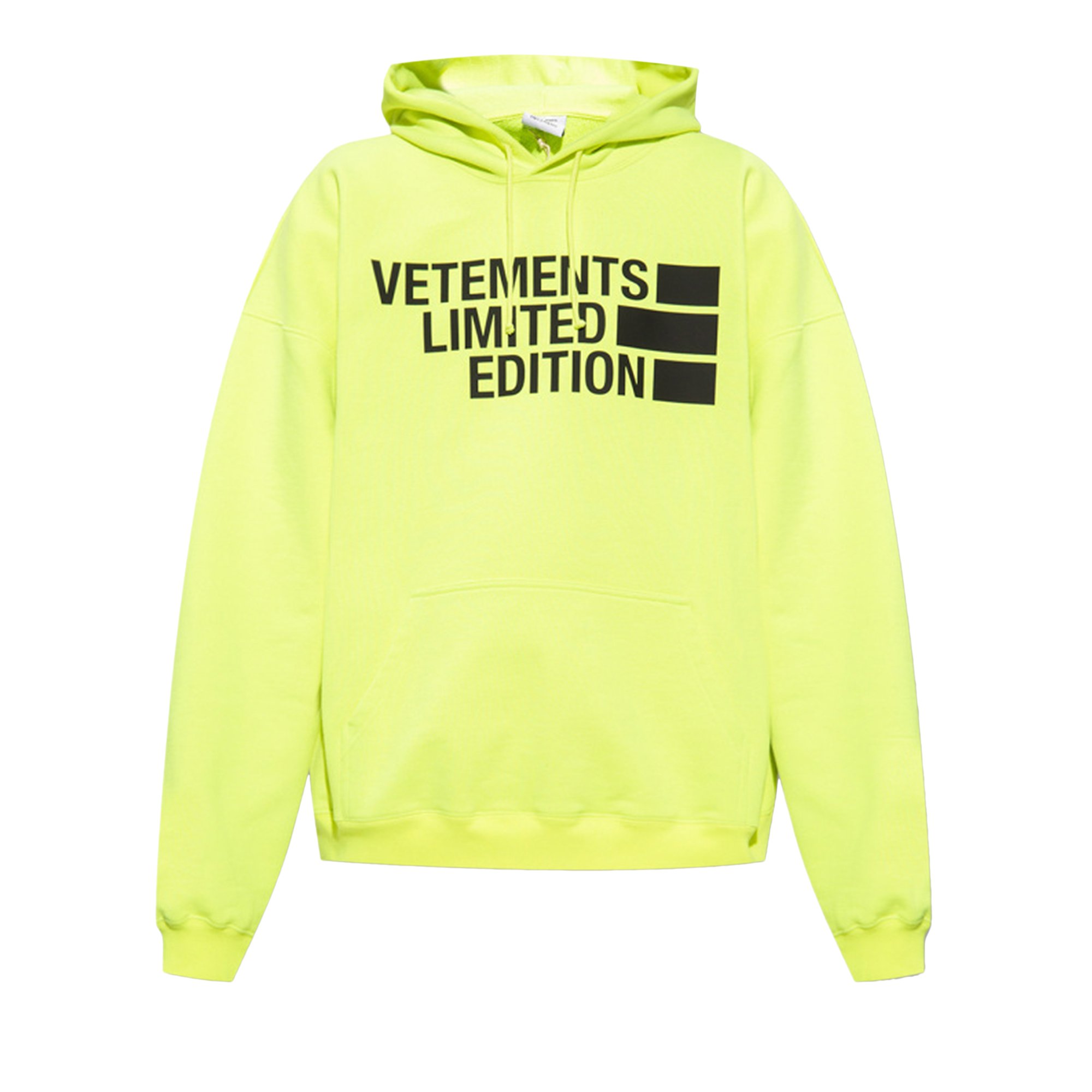 Buy Vetements Big Logo Limited Edition Hoodie 'Neon Yellow