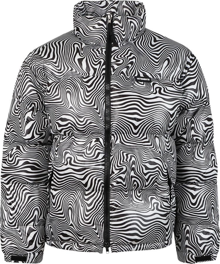 Vetements Logo Zebra Puffer Jacket 'Zebra Print'