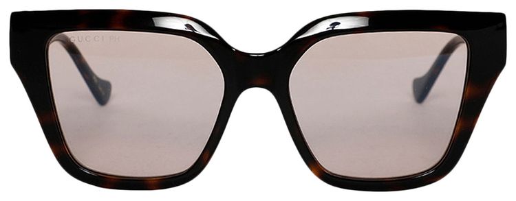 Gucci Square Cat Eye Sunglasses Havana