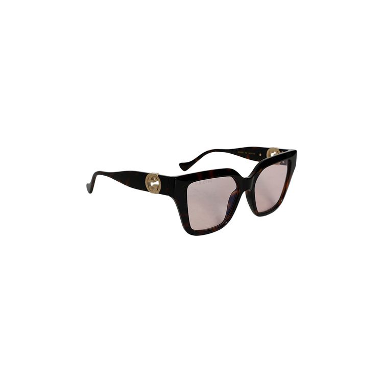 Gucci Square Cat Eye Sunglasses Havana