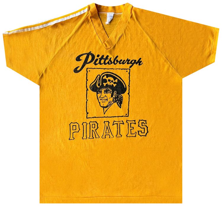 Vintage Pittsburgh Pirates V Neck Tee Yellow