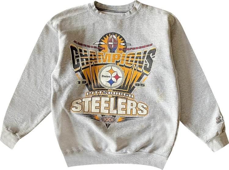 Vintage Pittsburgh Steelers Super Bowl Sweatshirt 'Grey'